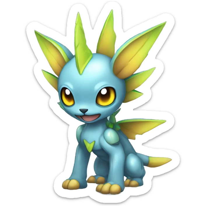 cute cool edgy ethereal alien punk Digimon-Fakemon-animal full body sticker
