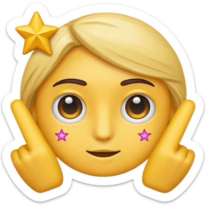 Generate emojis: cool, stars in the eyes, and a bicep in one style. Use the color #9A623D sticker