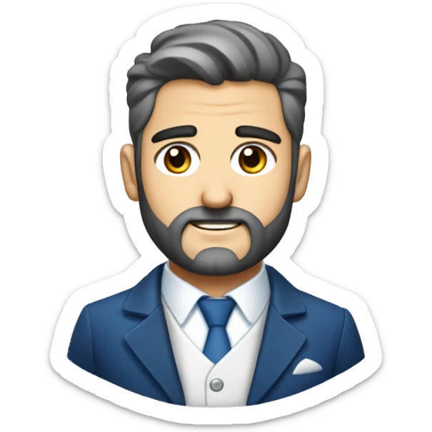 Hombre vestido de vestiduras blancas barba y cabellos rubios ojos azules sticker