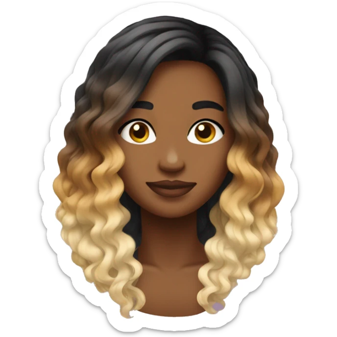 Reverse ombre hair  sticker