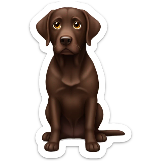 Chocolate lab sticker