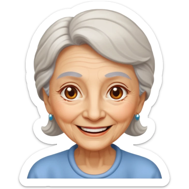 The kind and amiable grandmother in fairy tales sticker
