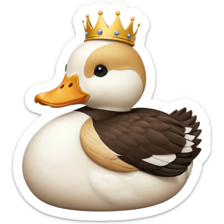Can I get a king eider duck in the style of an apple emoji sticker