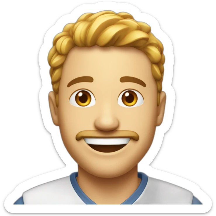 Emoji qui se retient de sourire en baissant la mâchoire en gardant la bouche fermée sticker