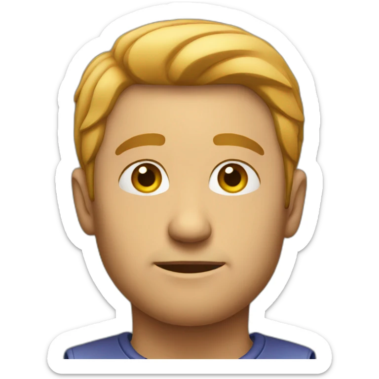 man looking foward sticker