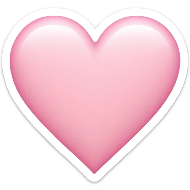 Light pink heart sticker