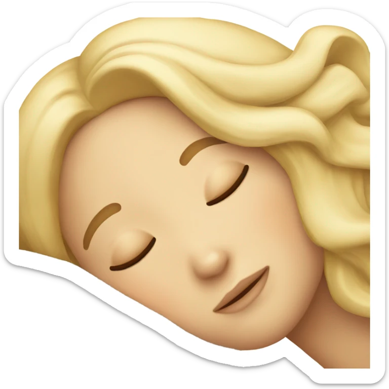 Sleeping blonde girl sticker