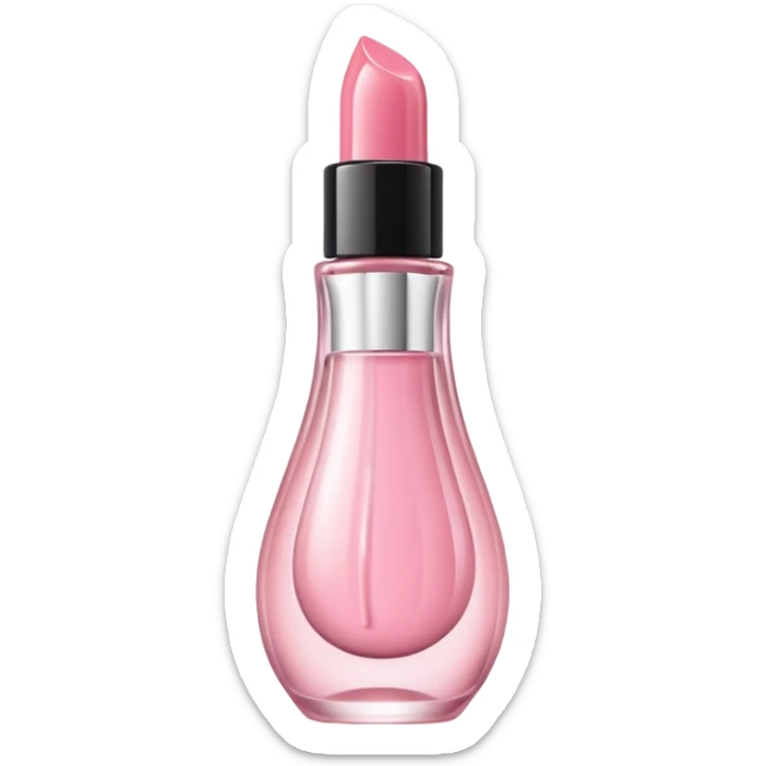 Gisou lip gloss, glass bottle with two sets of curves, light pink colour sticker