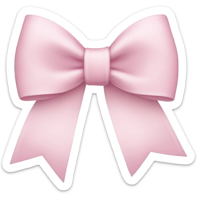 Light pink bow sticker