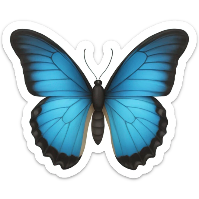 blue butterfly sticker