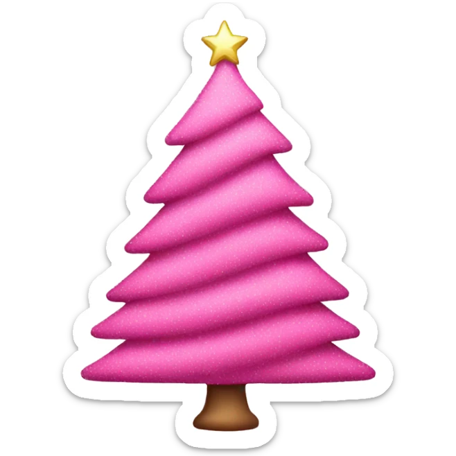 Pink Christmas tree  sticker