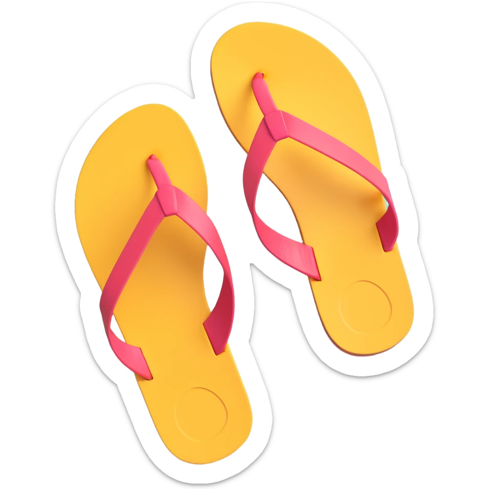simple sandal sole, minimal detail, 3D iPhone emoji style, inspired by Jesus sandals, viewed from the bottom sticker