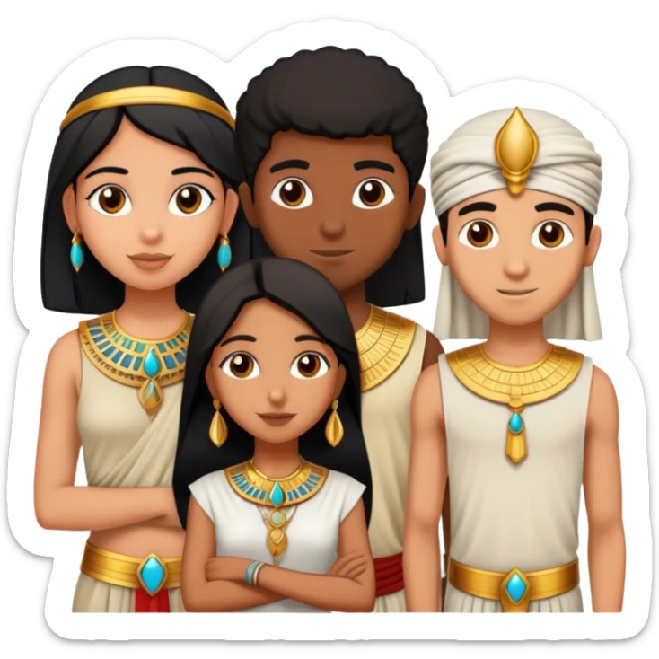 5 bestfriends, 1 indian girl, 1 Egyptian boy, persian girl 1 moroccan boy 1 black boy sticker
