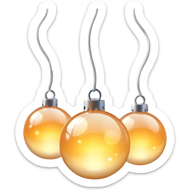 An emoji of glowing lights. Soft, warm, and colorful light orbs with a gentle shine. Can resemble fairy lights, festive decorations, or a dreamy atmosphere. Slightly blurred edges for a glowing effect sticker