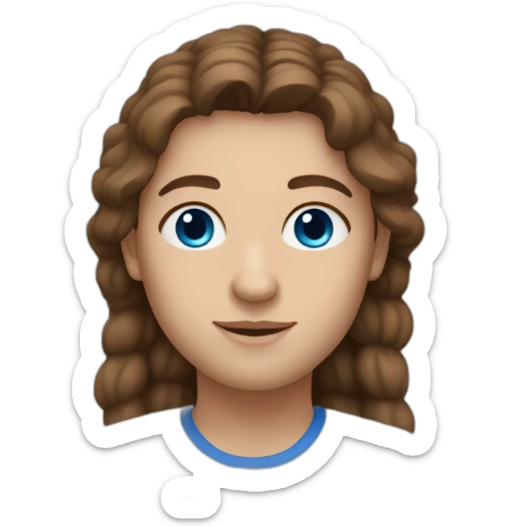 A Greek Person Who Lives In The Netherlands With Brown Hair and Blue Eyes sticker