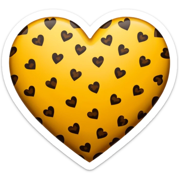 Corazón animal print sticker