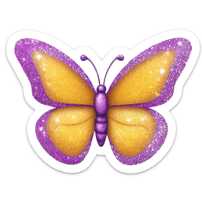 Glitter butterfly sticker