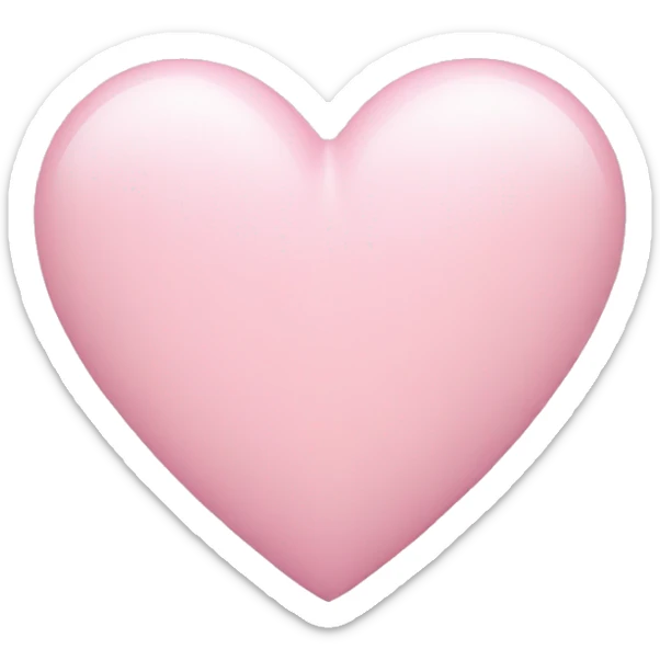 Light pink heart sticker