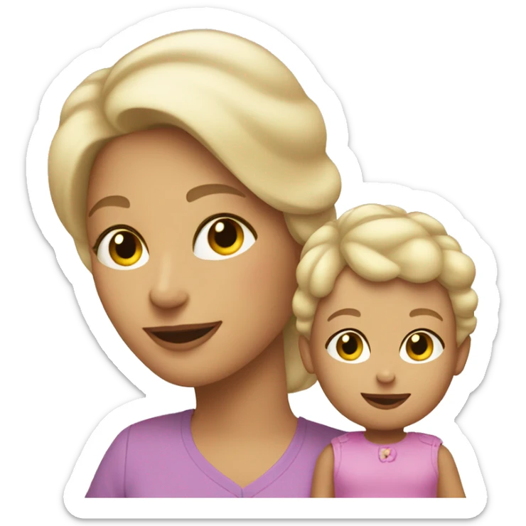 Mawmaw holding a toddler girl blonde hair  sticker