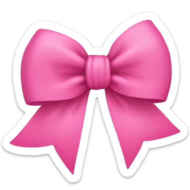 Pink bow sticker