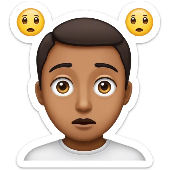 an emoji not doubting a person not believing them with they’re eyes making signs sticker