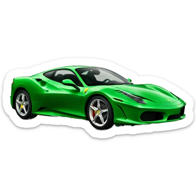 ferrari verde sticker