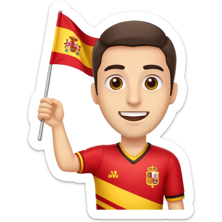 Spanish fan  sticker