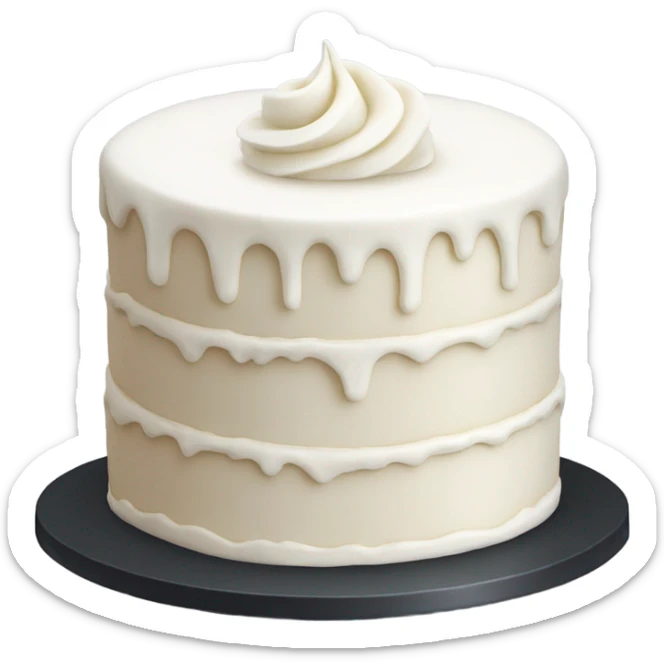 white cake sticker