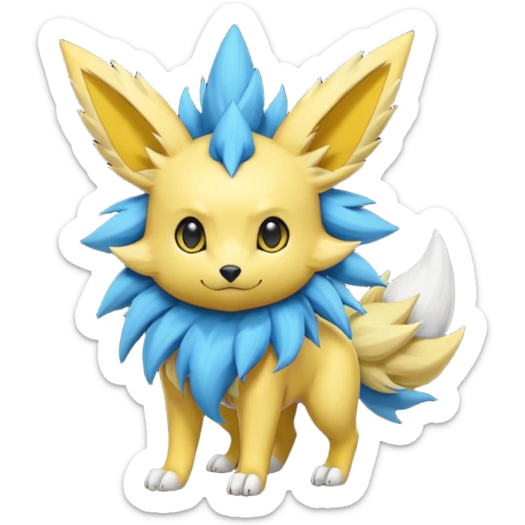 Eeveelution-Jolteon-Luxray-Luxio-fusion-hybrid-animal-Fakémon-Pokémon-creature sticker