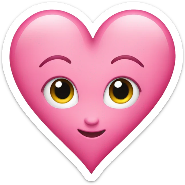 Pink heart  sticker