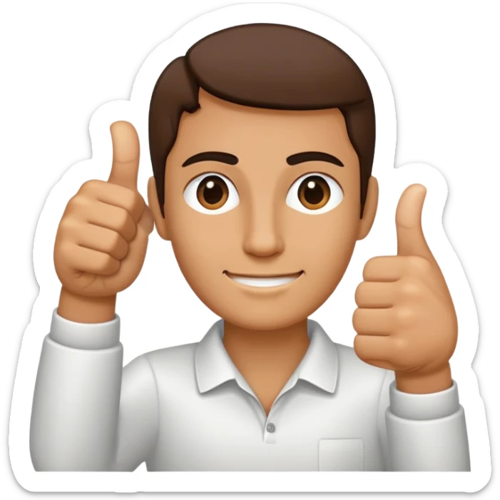 voglio che ci sia una faccia in cui la mano con il pollice sinistro  alzato e le altre dita della mano sinistra coprano orizzontalmente gli occhi e la mano destra distanziata dalla faccia fa il simbolo della L sticker