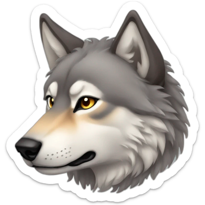 Wolf, dreamy, cute sticker