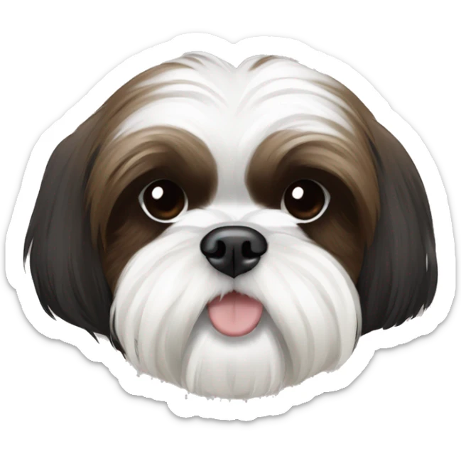 Black Shih Tzu brown and white Shih Tzu brown and white Shih Tzu sticker