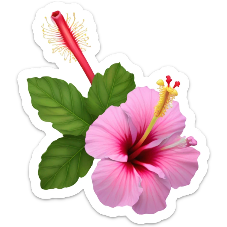 hibiscus flower sticker