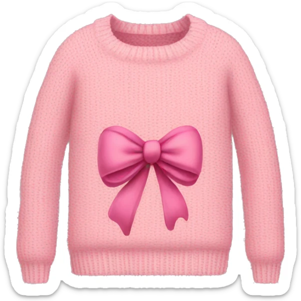 Pink bow sweater sticker