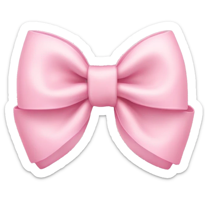 light pink bow on light pink bow sticker