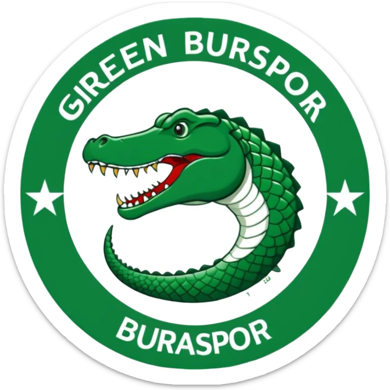 Green,white color Bursaspor turkish football club logo sticker
