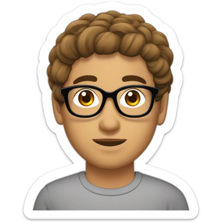 une ado marocaine musulamane portant le voile avec des lunettes et un grain de beauté au dessus du sourcil gauche sticker