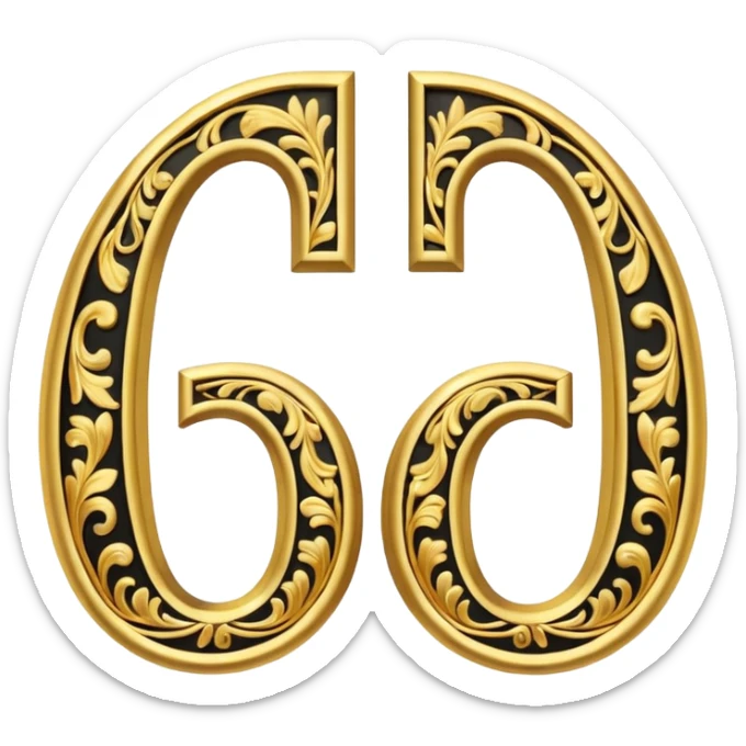 A pair of parentheses in gold or some other cool yet over the top word-art kind of writing sticker