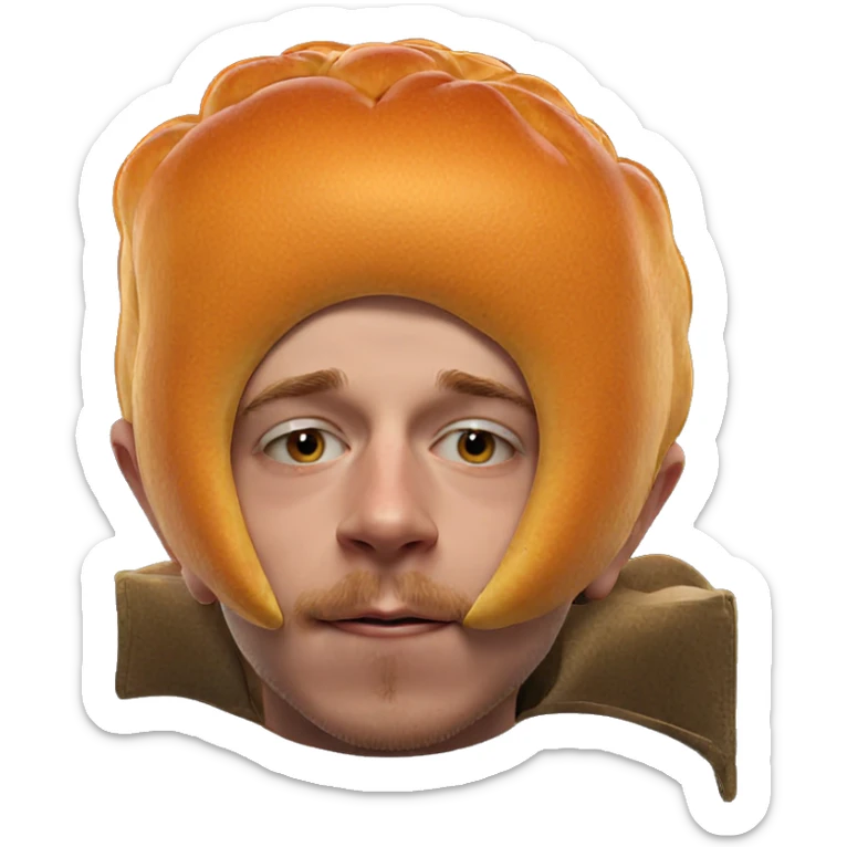 boy enjoying food portrait sticker