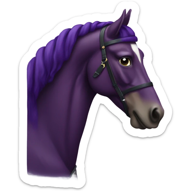 Grape purple horse dark sticker