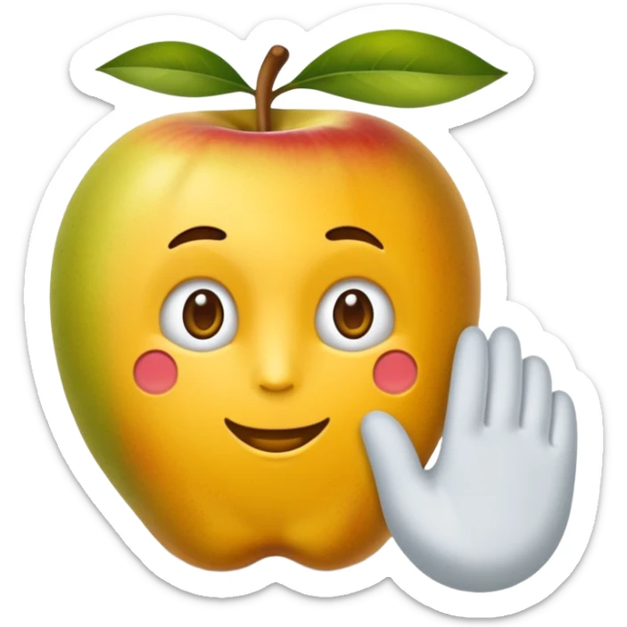 ein tiefer Teller mit breitem rand, darin ein haufen mit gelber Krümel unterschiedlicher Grösse. obendrauf seitlich ein Häufchen Apfelmus. ein Löffel steckt drin sticker