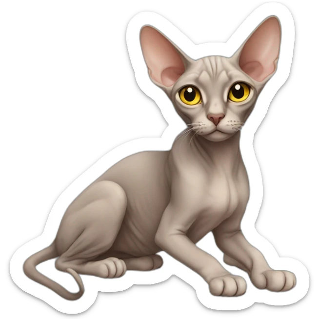 Sphinx cat sticker