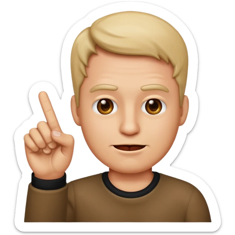 emoji iphone homme qui fait un doigt d’honneur  sticker