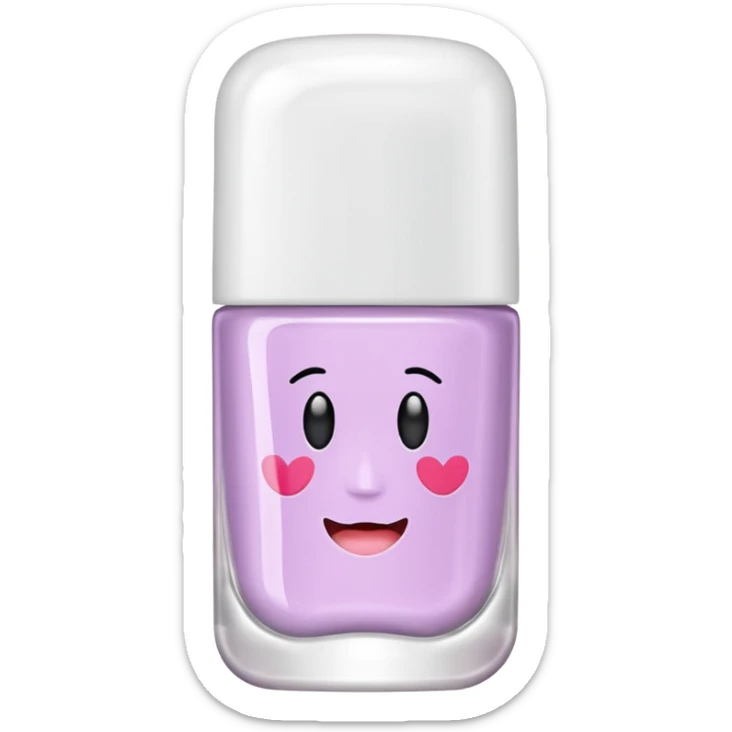 tube of nail mask with pastel label, nail illustration, subtle peel-off effect, emoji style sticker