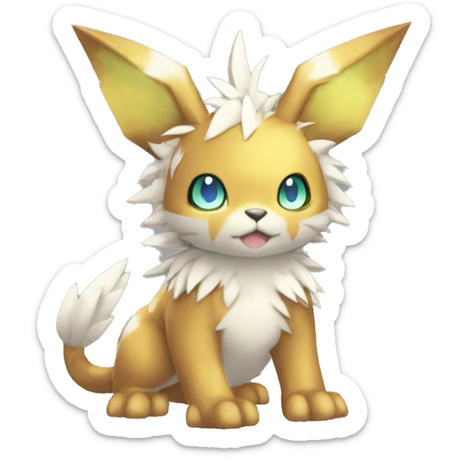 cute cool edgy beautiful shiny pretty Digimon-Fakemon-animal full body sticker