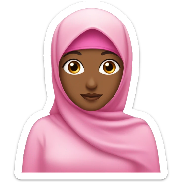 pink niqab and hijab girly girl princess sticker