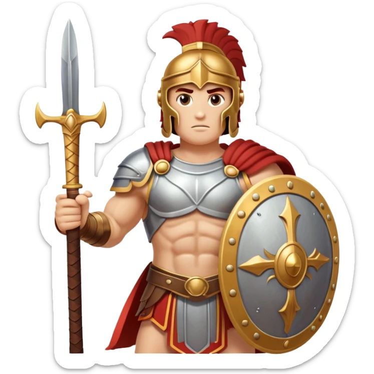 Achilles was the Greeks' finest warrior during the Trojan War. His mother, the nymph Thetis, dipped him in the River Styx to make him invulnerable in battle—except for his heel, where she gripped the baby. During the Trojan War, Achilles achieved fame by slaying Hector outside the city gates.  sticker