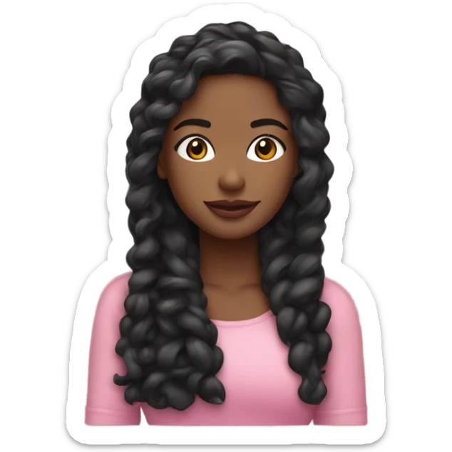 uma cartola preto com uma delicada e fina fita rosa na base caindo sticker