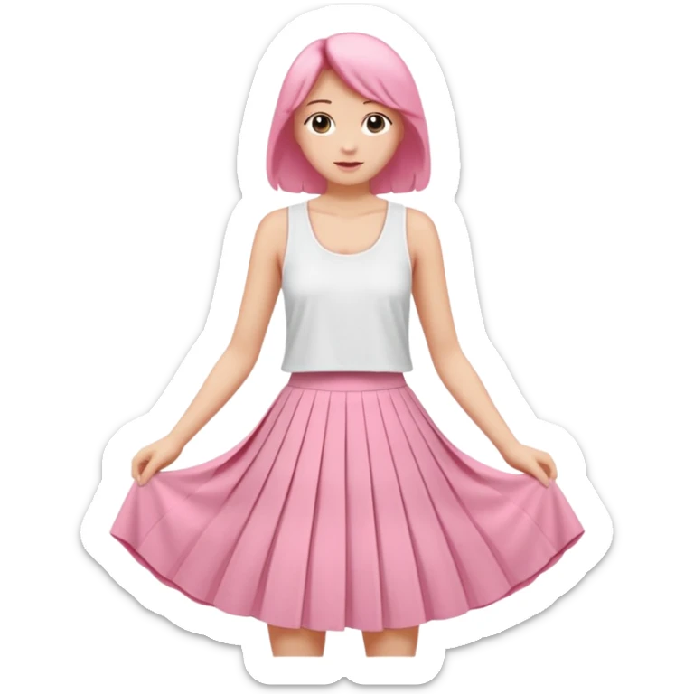 pink skirt and tank top without the girl sticker